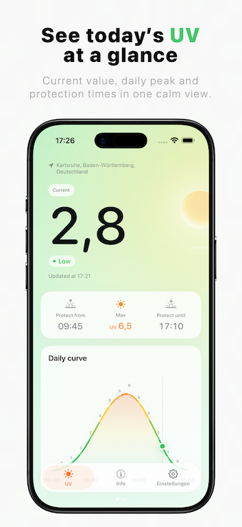 UV Info App Screenshot